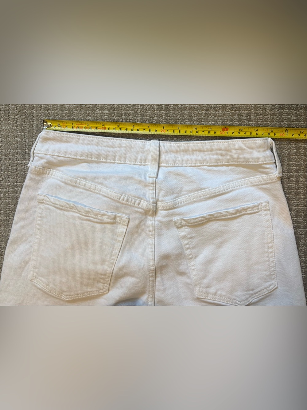 Old Navy White Jeans Curvy OG Straight - Picture 3 of 4